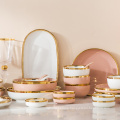 Southeast Asia Hot sale 41 pcs golden dinner set for wedding ,party, home, gold dinnerware set wedding dinner set golden plates